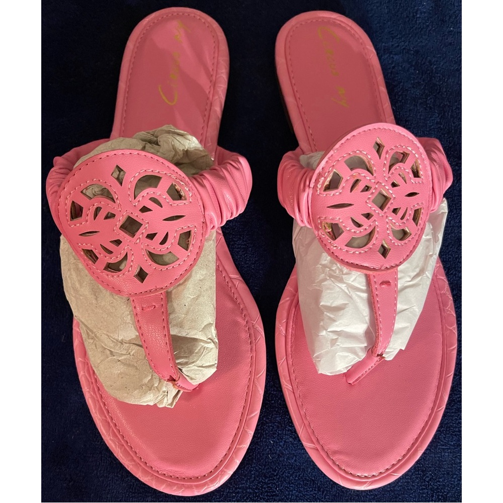 Circus by Sam Edelman Camara Pink Confetti Sandals NWT SZ 10 - Picture 2 of 8